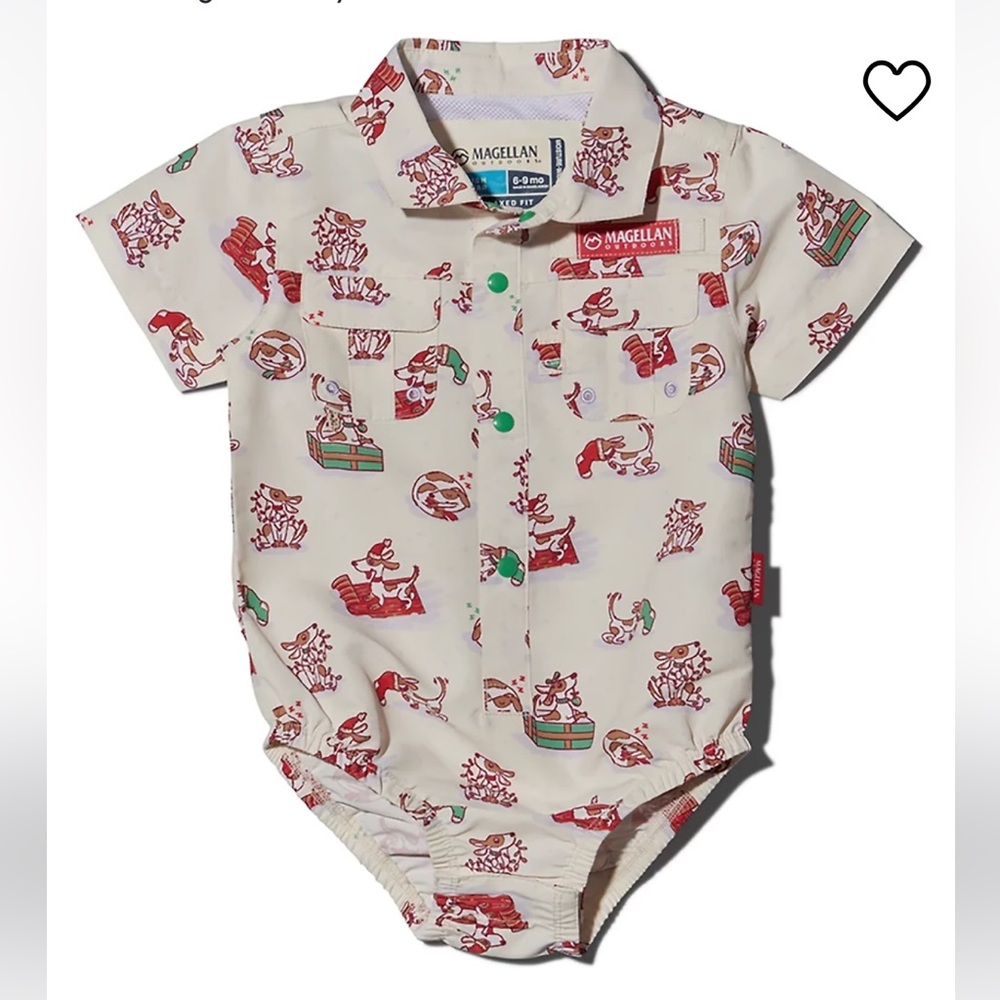 Magellan Infant Boys’ Holiday Pup Laguna Madre Onesie